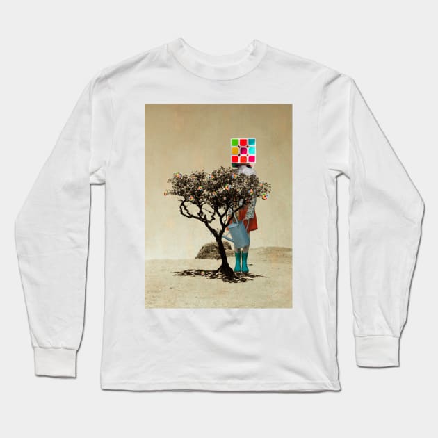 Rubik's tree Long Sleeve T-Shirt by mintchocollage